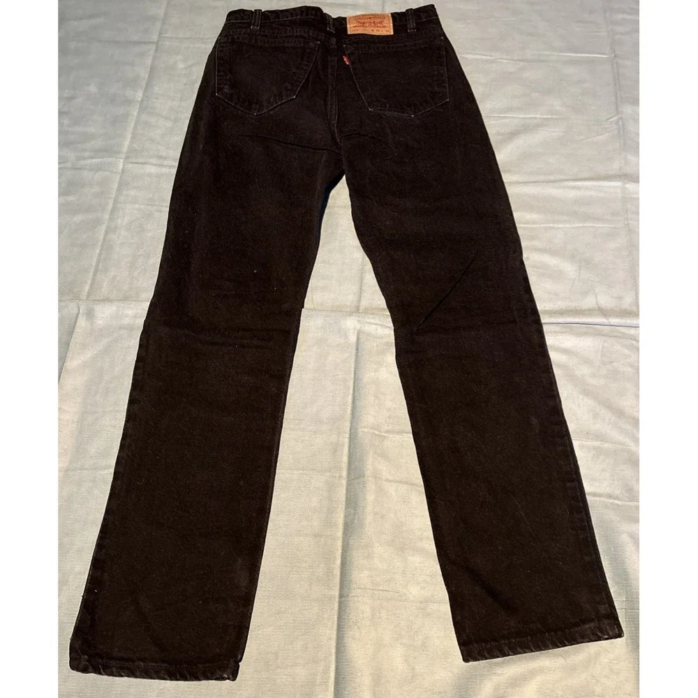 Levis 512 Slim Fit Straight Leg Jeans Mens 32x34 Black Denim Pants 50516-0260
